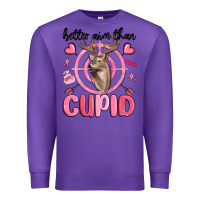 Purple better aim than cupid Premium Sweatshirt - MaliasSmallBusiness