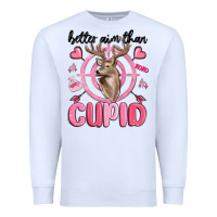 White better aim than cupid Premium Sweatshirt - MaliasSmallBusiness