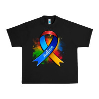 Black autism ribbon Urban Heavy Tee - Zillion Design Studio