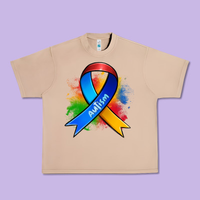 Autism Ribbon Urban Heavy Tee Designed By Zillion Design Studio