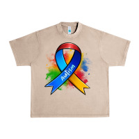 French Oak autism ribbon Urban Heavy Tee - Zillion Design Studio