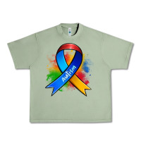 Oil Green autism ribbon Urban Heavy Tee - Zillion Design Studio
