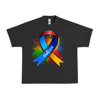 Pigment Black autism ribbon Urban Heavy Tee - Zillion Design Studio