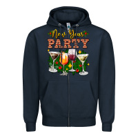 Navy new year party christmas coctail Zipper Hoodie - AdoDesignShop