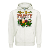 Oatmeal Heather new year party christmas coctail Zipper Hoodie - AdoDesignShop