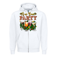 White new year party christmas coctail Zipper Hoodie - AdoDesignShop