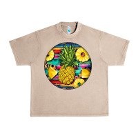 French Oak pineapple leopard Urban Heavy Tee - BarkalooDesign