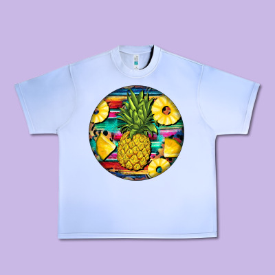 Pineapple Leopard Urban Heavy Tee Designed By Barkaloodesign