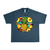 Midnight Navy pineapple leopard Urban Heavy Tee - BarkalooDesign