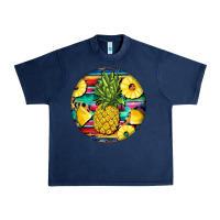 Navy pineapple leopard Urban Heavy Tee - BarkalooDesign