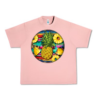 Salmon pineapple leopard Urban Heavy Tee - BarkalooDesign