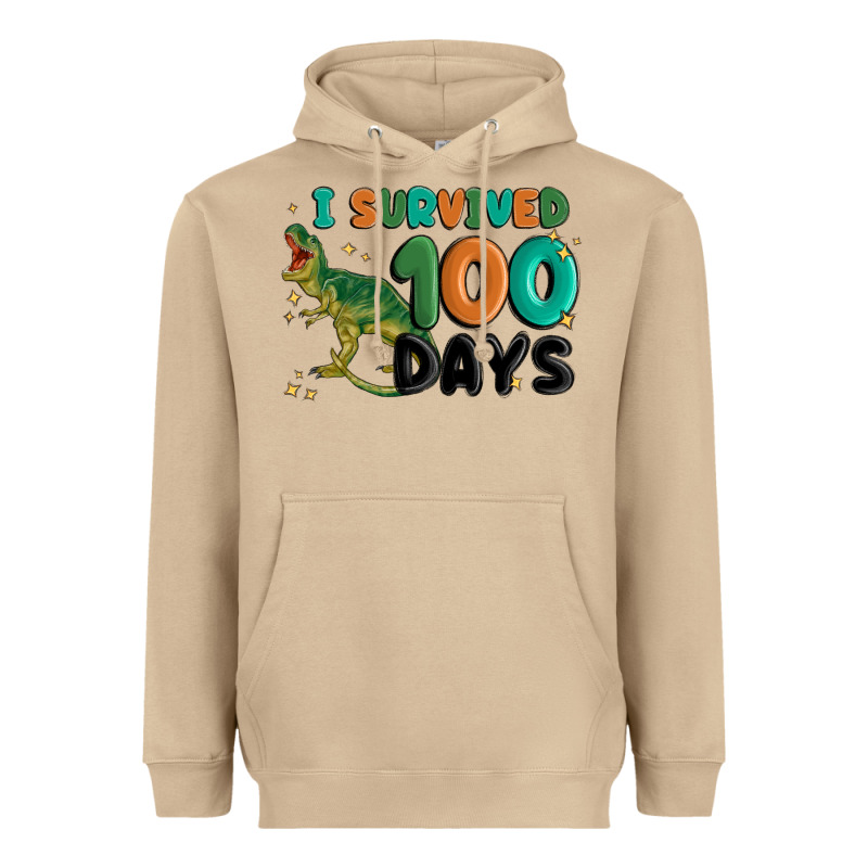 I Survived 100 Days Heavyweight Hoodie by MaliasSmallBusiness | Teevron