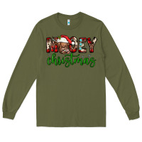 Army Green mooey christmas Long Sleeve Tee - JahusDesignShop