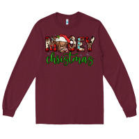 Burgundy mooey christmas Long Sleeve Tee - JahusDesignShop