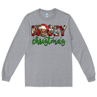 Heather Grey mooey christmas Long Sleeve Tee - JahusDesignShop