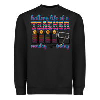 Black battery life of a teacher Heavyweight Sweatshirt - texasbilliewilder