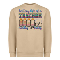 Mushroom battery life of a teacher Heavyweight Sweatshirt - texasbilliewilder