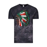 Cloud Black mexican flag indian headdress Vintage Tee - RanaPortraitStore
