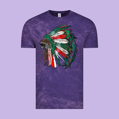 Mexican Flag Indian Headdress Vintage Tee Designed By Ranaportraitstore