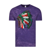 Cloud Purple mexican flag indian headdress Vintage Tee - RanaPortraitStore