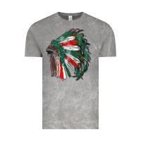 Cloud Rock mexican flag indian headdress Vintage Tee - RanaPortraitStore