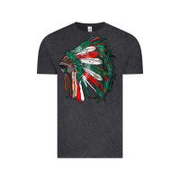 Vintage Black mexican flag indian headdress Vintage Tee - RanaPortraitStore