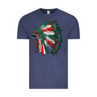 Vintage Denim mexican flag indian headdress Vintage Tee - RanaPortraitStore