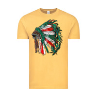 Vintage Mustard mexican flag indian headdress Vintage Tee - RanaPortraitStore