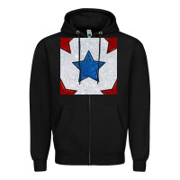 Black Glitter 4th Of July Seamless Pattern Zipper Hoodie - BundleAndBundleShop