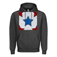 Charcoal Heather Glitter 4th Of July Seamless Pattern Zipper Hoodie - BundleAndBundleShop