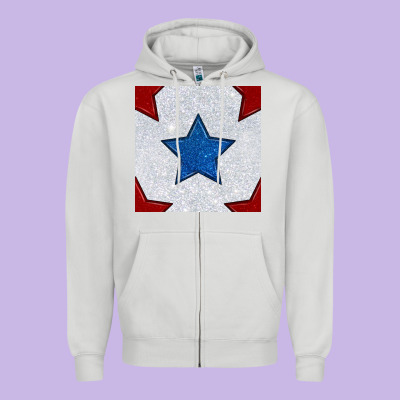 Glitter 4th Of July Seamless Pattern Zipper Hoodie Designed By Bundleandbundleshop