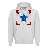 Dove Grey Glitter 4th Of July Seamless Pattern Zipper Hoodie - BundleAndBundleShop