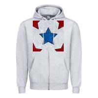Heather Grey Glitter 4th Of July Seamless Pattern Zipper Hoodie - BundleAndBundleShop