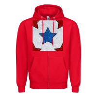 Red Glitter 4th Of July Seamless Pattern Zipper Hoodie - BundleAndBundleShop