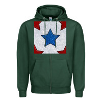 Sports Green Glitter 4th Of July Seamless Pattern Zipper Hoodie - BundleAndBundleShop