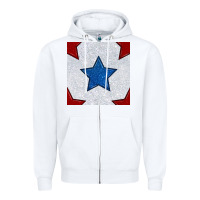 White Glitter 4th Of July Seamless Pattern Zipper Hoodie - BundleAndBundleShop