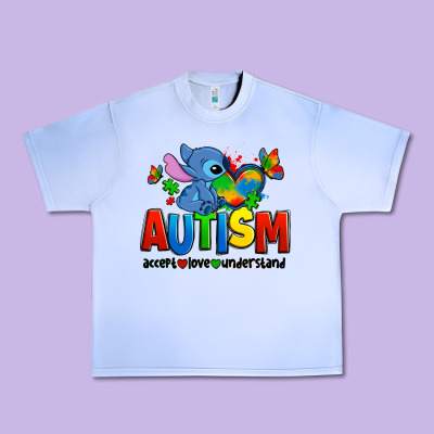 Autism Stitch Accept Love Understand Urban Heavy Tee Designed By Zillion Design Studio