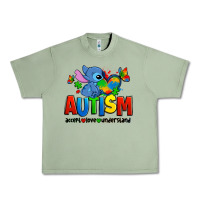 Oil Green autism stitch accept love understand Urban Heavy Tee - Zillion Design Studio