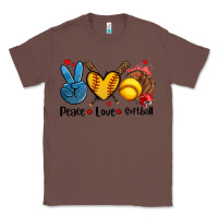 Chestnut peace love  softball Classic Tee - AdoDesignShop