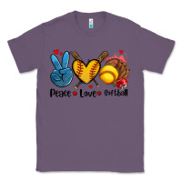 Lavender peace love  softball Classic Tee - AdoDesignShop