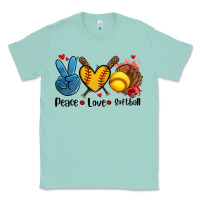 Seafoam peace love  softball Classic Tee - AdoDesignShop