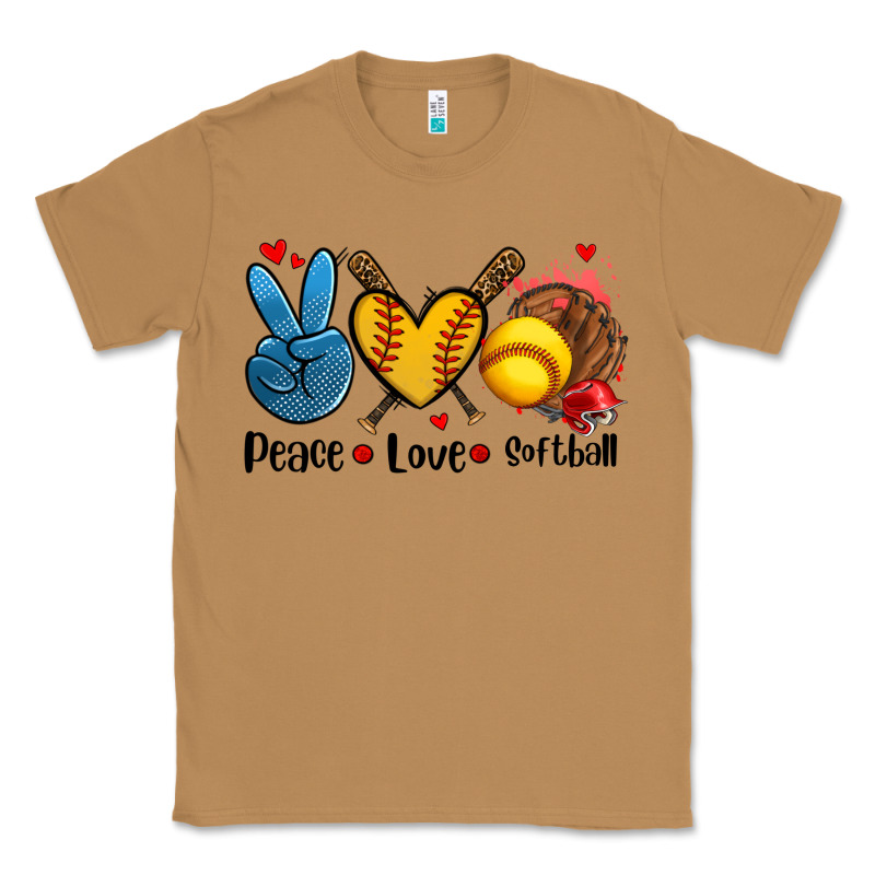 Peace Love  Softball Classic Tee by AdoDesignShop | Teevron