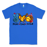 True Royal peace love  softball Classic Tee - AdoDesignShop