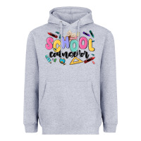 Heather Grey school counselor Heavyweight Hoodie - MaliasSmallBusiness