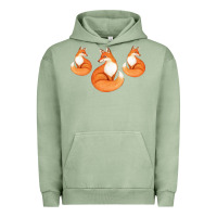 Pigment Oil Green Three Little Foxes IN Fox Family I Gift Urban Hoodie - Bettercallsaul