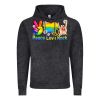 Vintage Black peace love rock pride Vintage Hoodie - texasbilliewilder