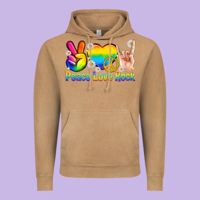 Vintage Hoodie peace love rock pride