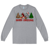 Heather Grey merry christmas tree Long Sleeve Tee - JahusDesignShop