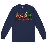 Navy merry christmas tree Long Sleeve Tee - JahusDesignShop