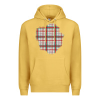 Antique Gold Christmas Tartan Patch Premium Hoodie - BundleAndBundleShop